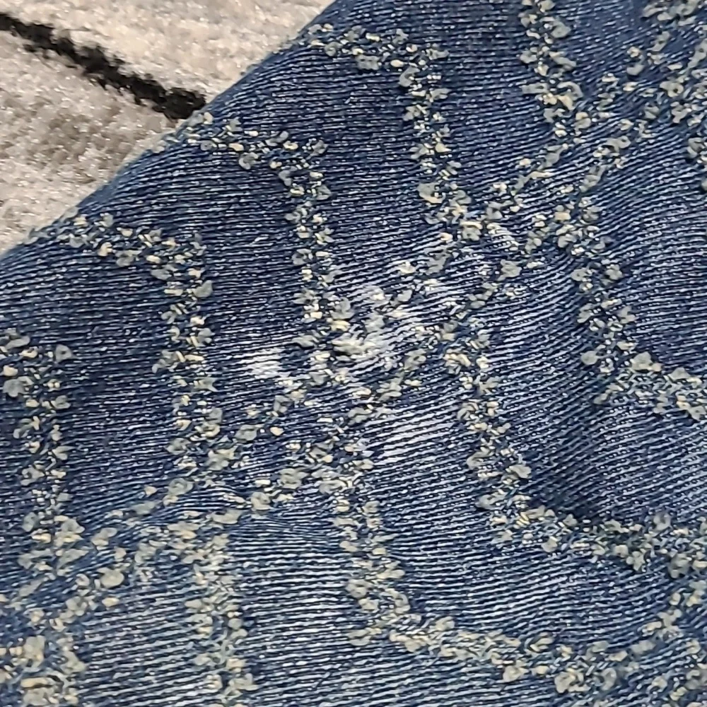FREE PEOPLE FULL-ZIP HERRINGBONE PATTERN DENIM JACKET - Picture 12 of 16